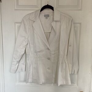 JOAN RIVERS cotton fitted blazer (#i1)